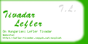 tivadar lefler business card